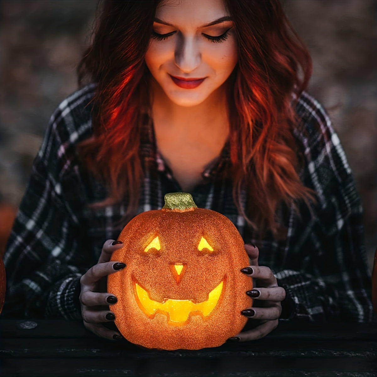 Citrouille Lumineuse Halloween - Décoration Jack-O'-Lantern Extérieure Sûre et Pratique