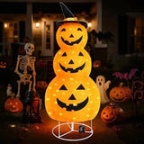 Citrouille Lumineuse d'Halloween avec 100 LED et Minuterie