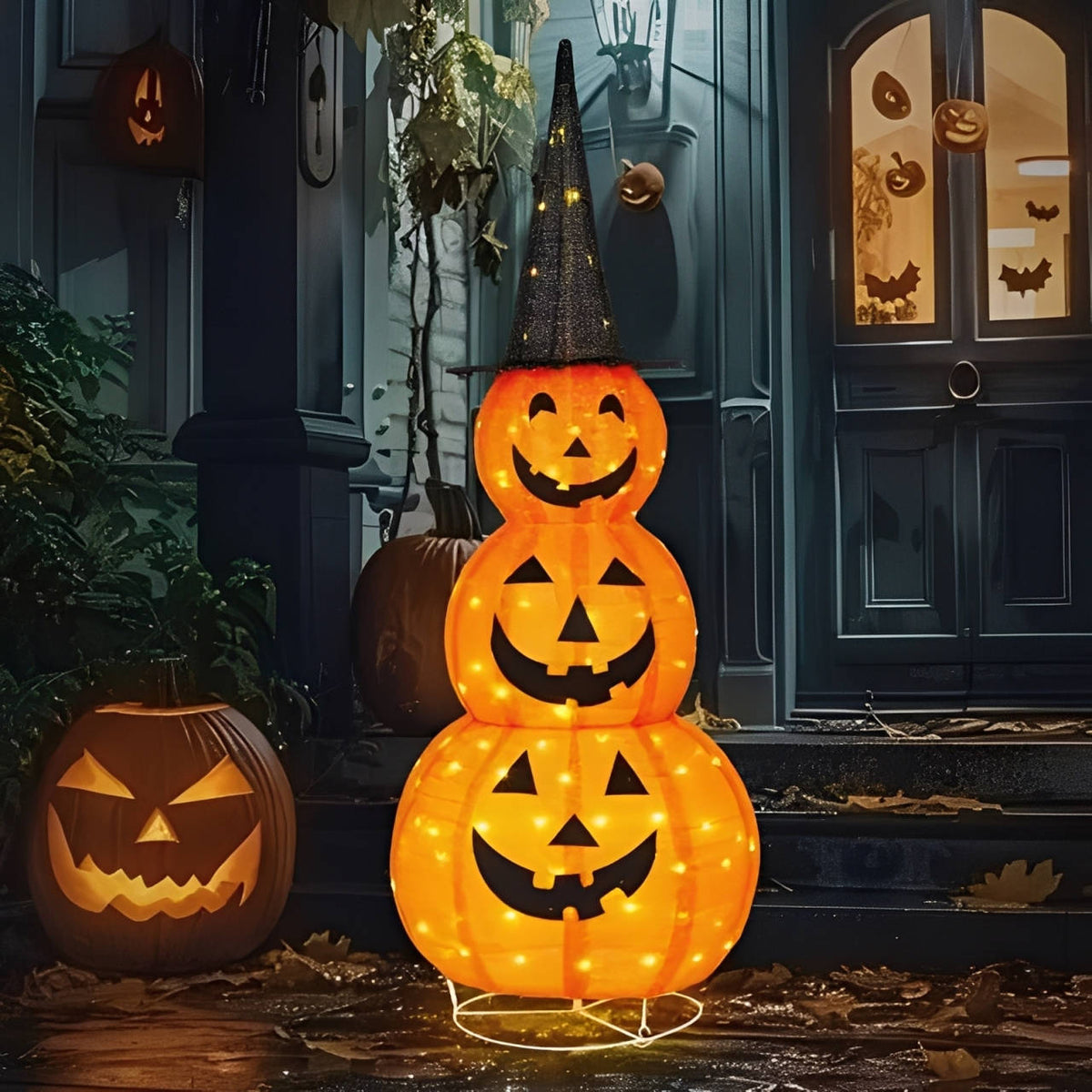 Citrouille Lumineuse d'Halloween avec 100 LED et Minuterie