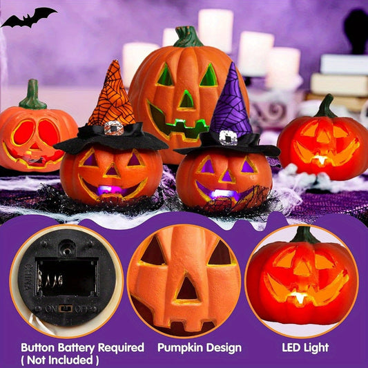 Citrouilles Lumineuses Halloween - Lanternes LED Effrayantes