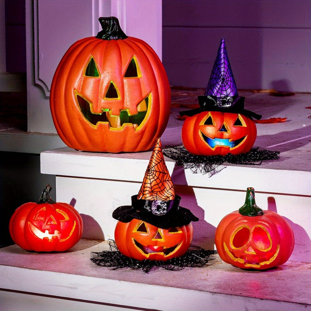 Citrouilles Lumineuses Halloween - Lanternes LED Effrayantes