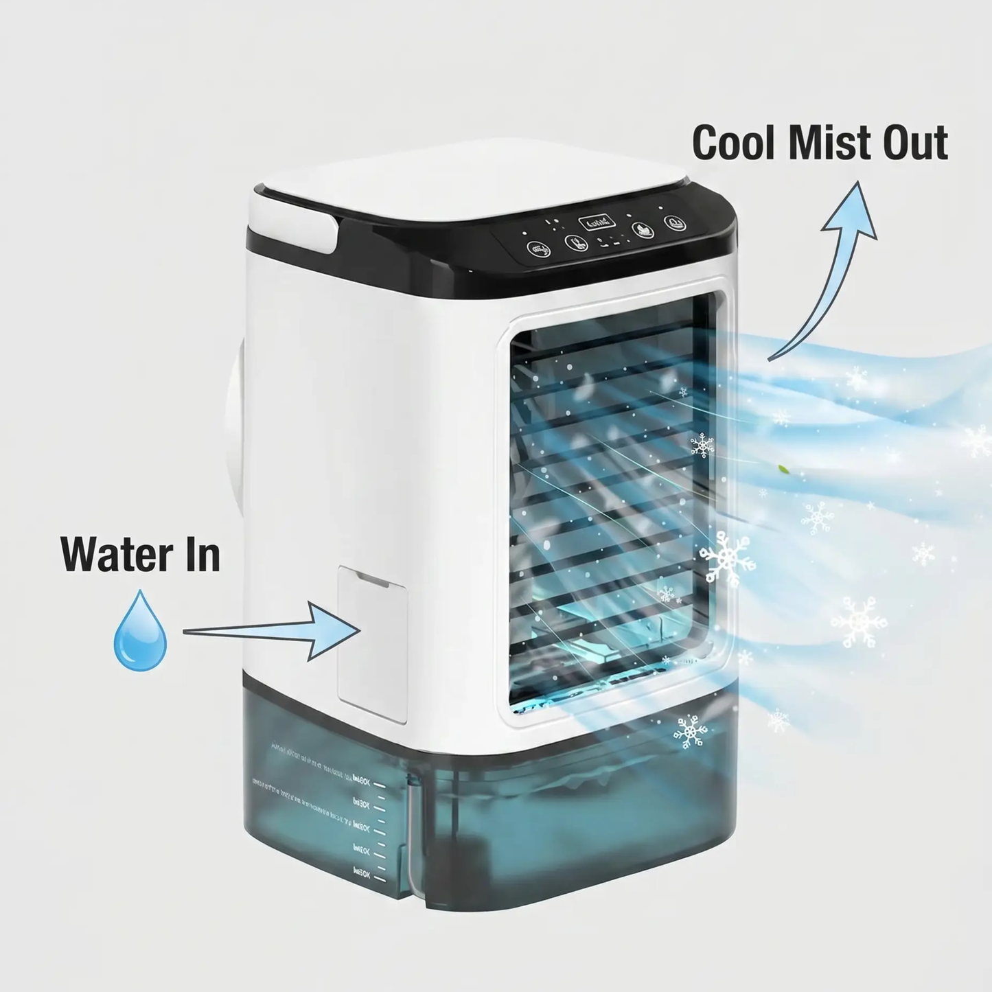 Climatiseur Mobile Silencieux 3 Vitesses - Refroidissement Par Ultrasons