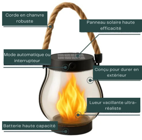 Fire Seed Buiten Solar Lamp - Solar Verlichting met Vlamillusie