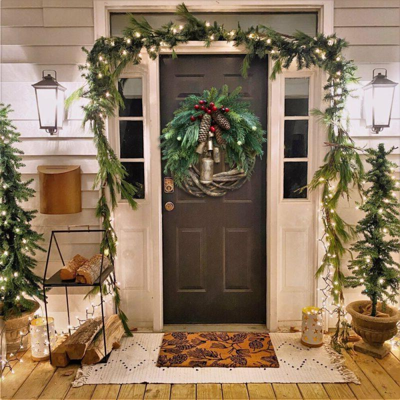 Couronne de Noël Bohème - Décoration Artisanale en Vigne