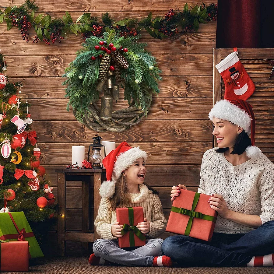 Couronne de Noël Bohème - Décoration Artisanale en Vigne