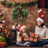Couronne de Noël Bohème - Décoration Artisanale en Vigne
