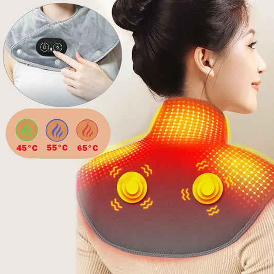 Cuscino Massaggiante Riscaldante Ergonomico per Collo e Spalle