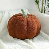 Coussins en Peluche - Décoration Automnale en Forme de Citrouille