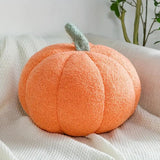 Coussins en Peluche - Décoration Automnale en Forme de Citrouille