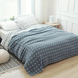 Coperta Comfort Diamond Dot 100% Cotone - Morbida e Traspirante
