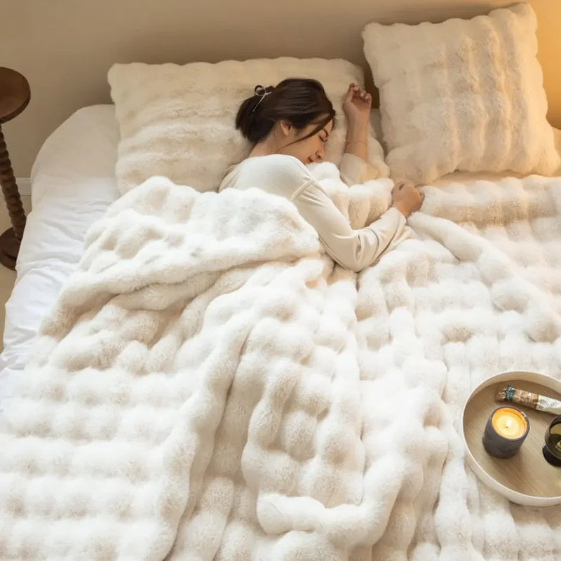 Couverture Polaire Réversible SnuggleSoft - Chaleur Toute l'Année