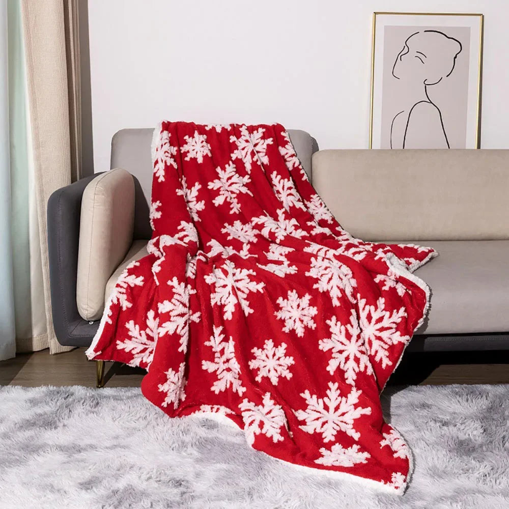 Couverture en Laine de Noël - Douceur et Élégance Festive