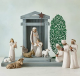 Crèche en Bois de Grange - Ensemble de 20 Pièces de la Nativité