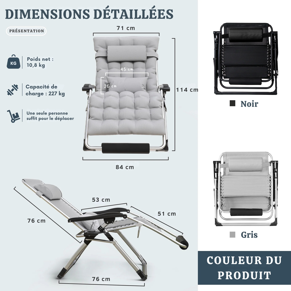 Oversized Zero Gravity Stoel 500 lb - Ergonomisch Comfort