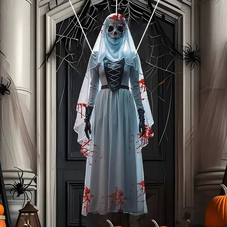 Décoration d'Halloween - Mariée Effrayante à Suspendre 39,5 pouces