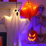 Décorations Fantômes Lumineux d'Halloween - Tissu Suspendu