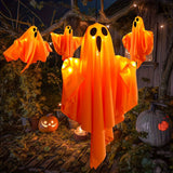 Décorations Fantômes Lumineux d'Halloween - Tissu Suspendu