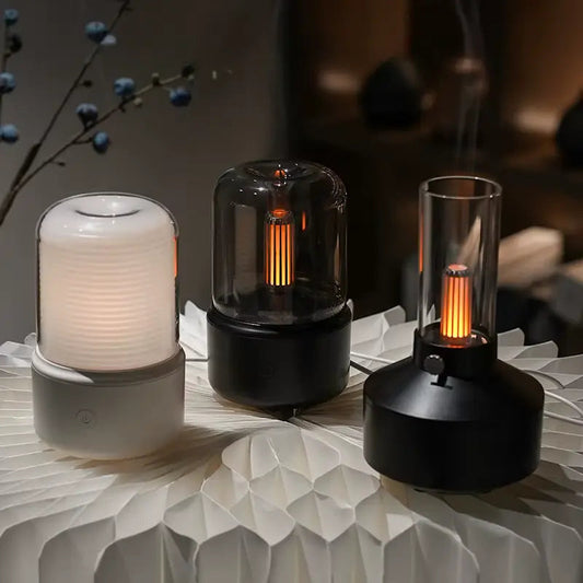 Diffuseur Huile Essentielle LED Effet Flamme Silencieux - Ambiance Relaxante