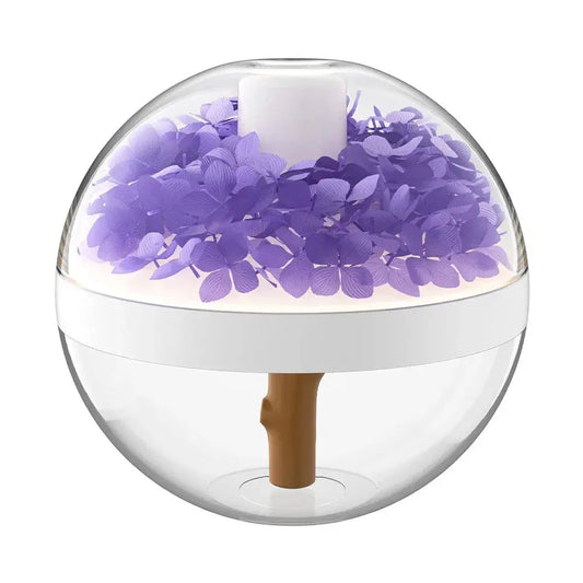 Diffuseur Huile Essentielle Ultrasonique Floral Rechargeable avec Lumière LED