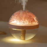 Diffuseur Huile Essentielle Ultrasonique Floral Rechargeable avec Lumière LED