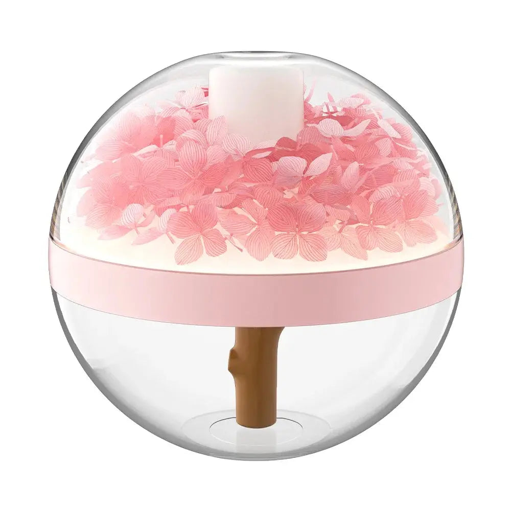 Diffuseur Huile Essentielle Ultrasonique Floral Rechargeable avec Lumière LED