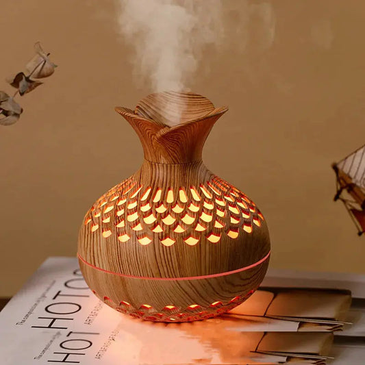 Diffuseur Huile Essentielle Ultrasonique en Panier Tressé
