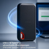 Disco Rigido Esterno SSD 2 TB Ultra Veloce Compatto USB 3.1