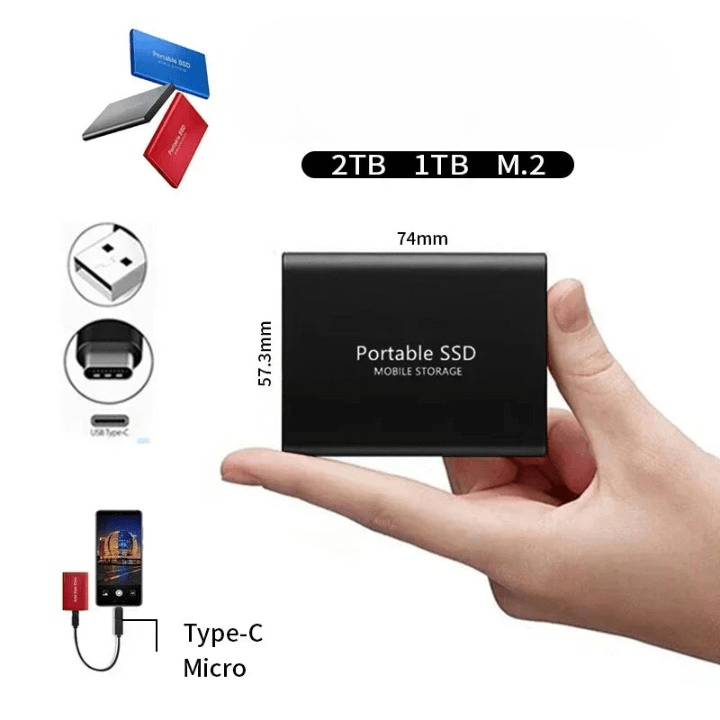 Disco Esterno SSD Portatile da 512 GB - Archiviazione Veloce USB-C