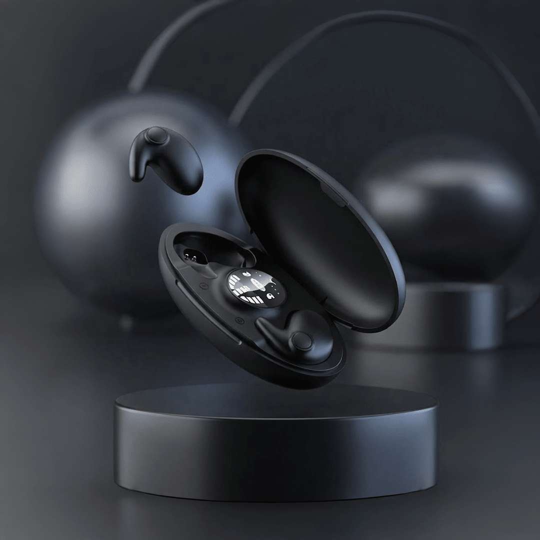 Auricolari Bluetooth Wireless con Cancellazione del Rumore 5.3 Ergonomici con Custodia di Ricarica