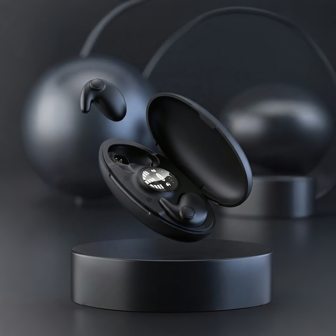Écouteurs Bluetooth Sans Fil Antibruit 5.3 Ergonomiques avec Boîtier de Chargement