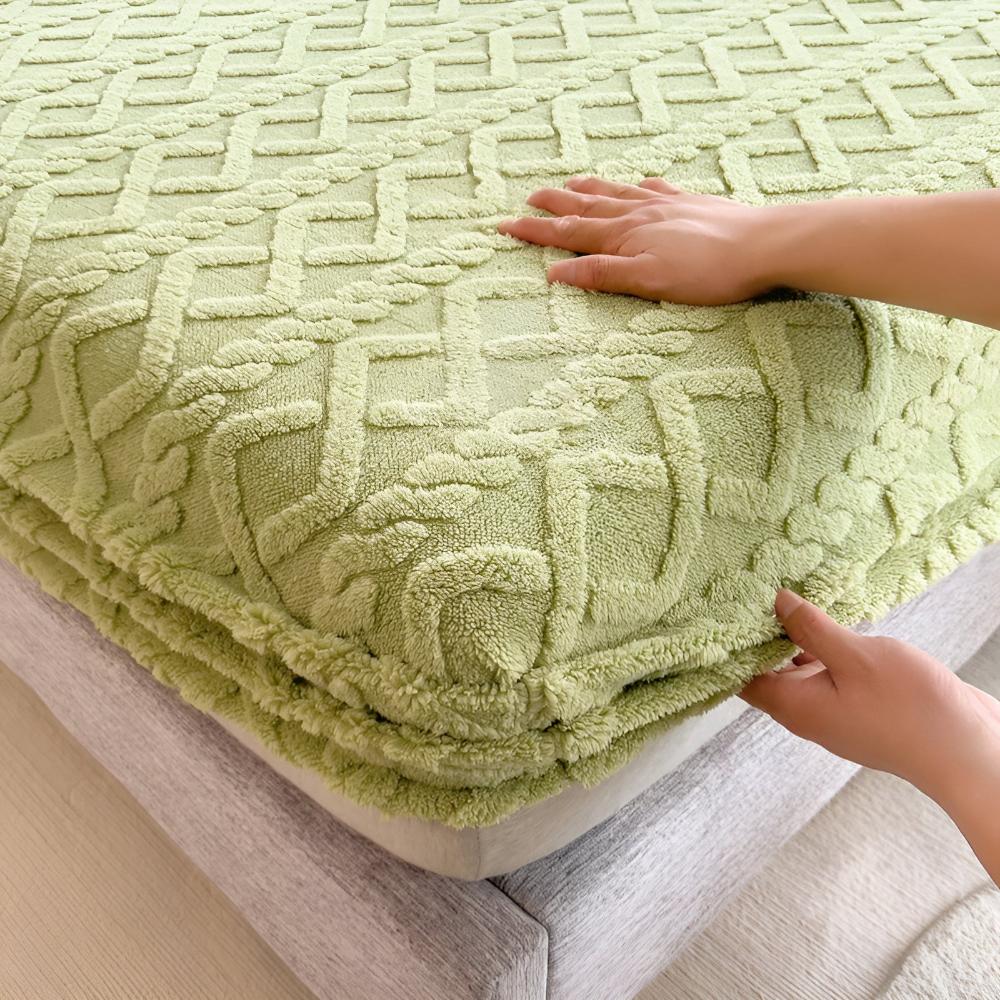Ensemble de Draps en Velours Sherpa Luxe - Douceur et Confort Toutes Saisons