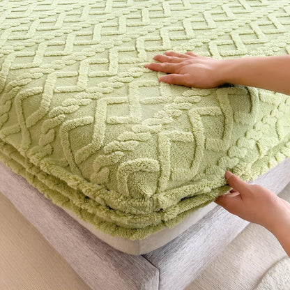 Ensemble de Draps en Velours Sherpa Luxe - Douceur et Confort Toutes Saisons