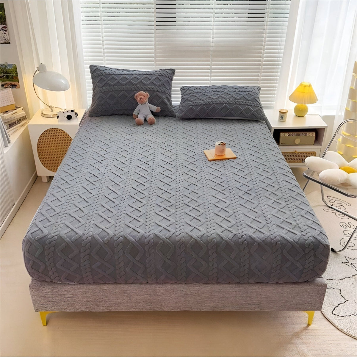 Set Lenzuola in Velluto Sherpa Luxe - Morbidezza e Comfort per Tutte le Stagioni