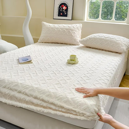 Ensemble de Draps en Velours Sherpa Luxe - Douceur et Confort Toutes Saisons