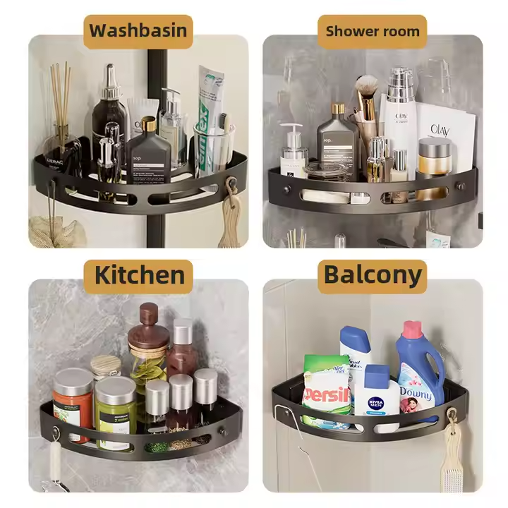 Étagère De Douche Transparente Sans Perçage - Rangement Pratique Et Moderne