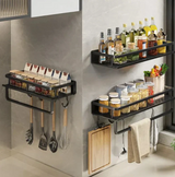Étagère Murale de Cuisine avec Porte-Serviettes - Rangement Pratique
