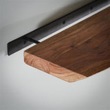Étagère Murale en Bois d'Acacia - Design Industriel Unique