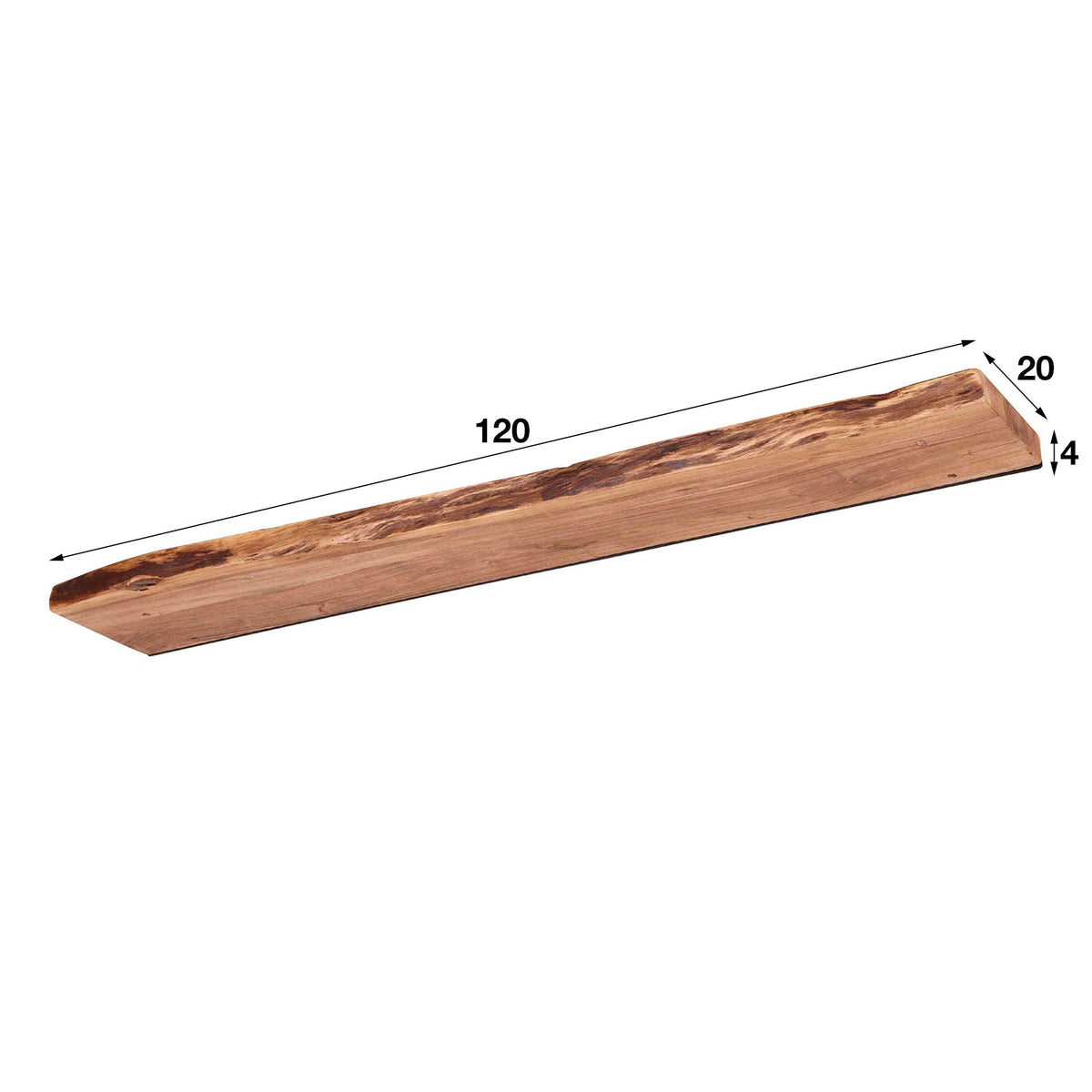 Étagère Murale en Bois d'Acacia - Design Industriel Unique