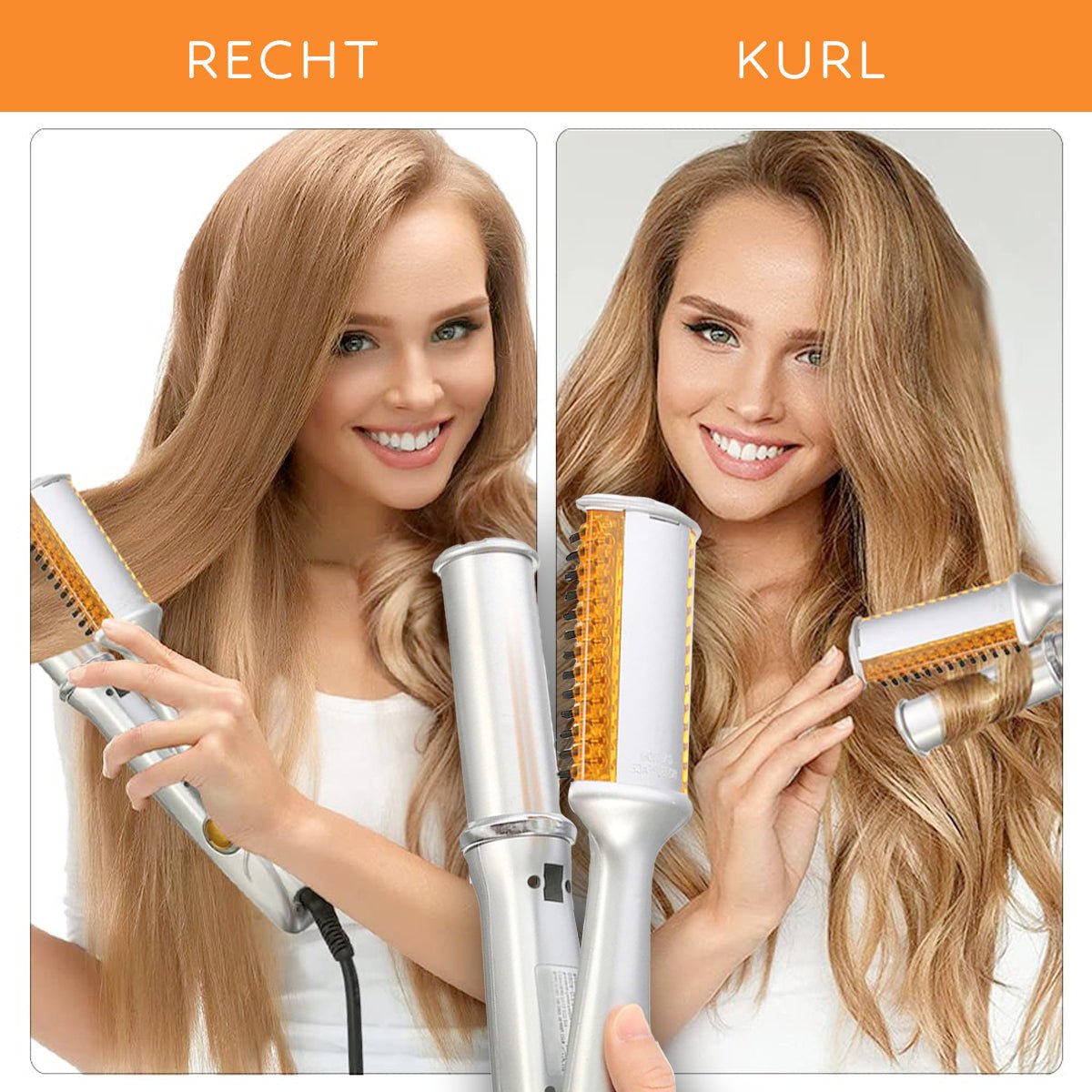 Piastra Per Capelli 2 In 1 - Lisciante Rotante Professionale Per Tutti I Tipi Di Capelli