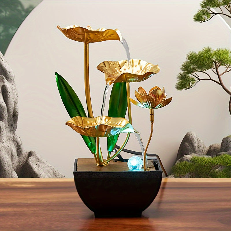 Fontana da Interni Lotus Serene - Decorazione Rilassante con Illuminazione a LED