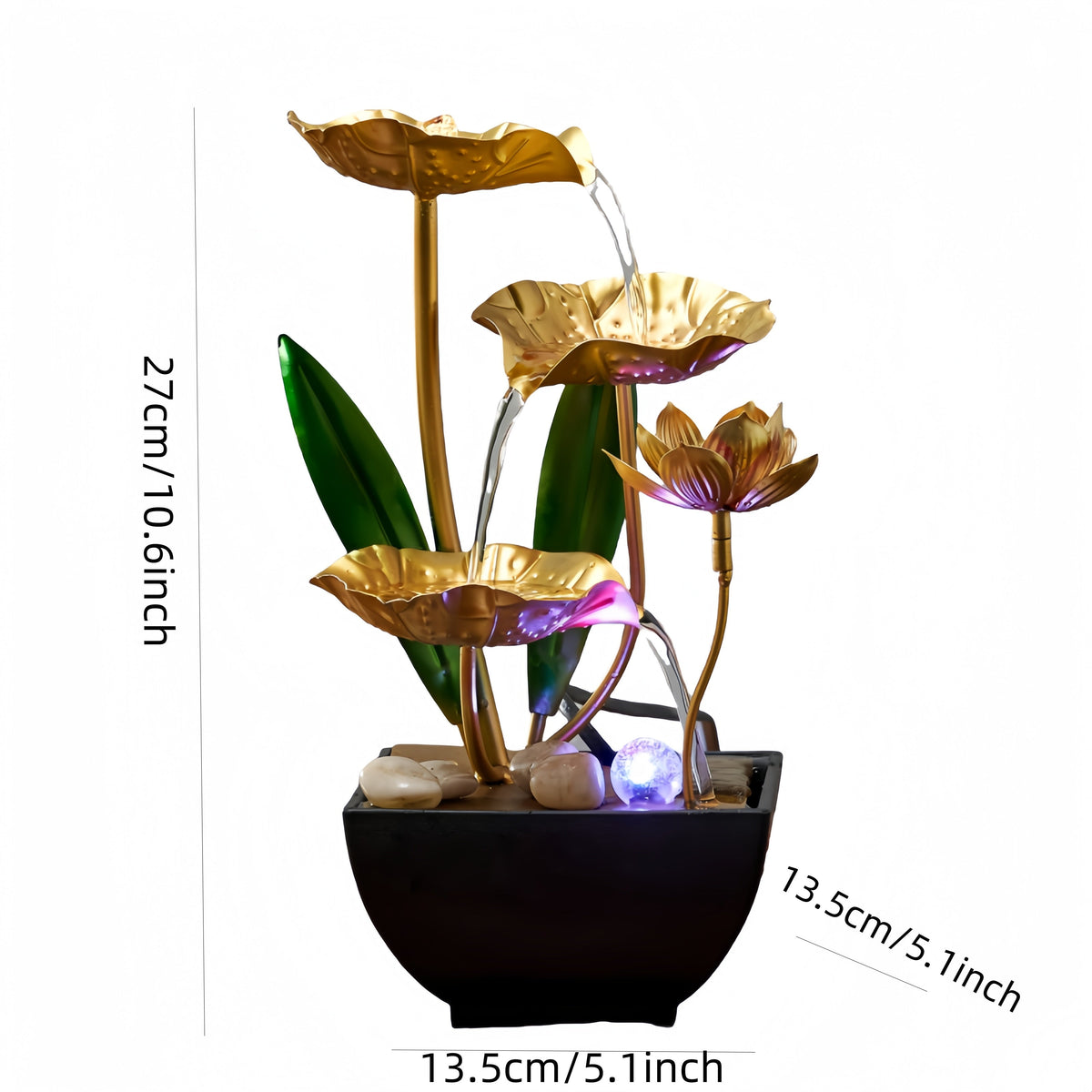 Fontana da Interni Lotus Serene - Decorazione Rilassante con Illuminazione a LED