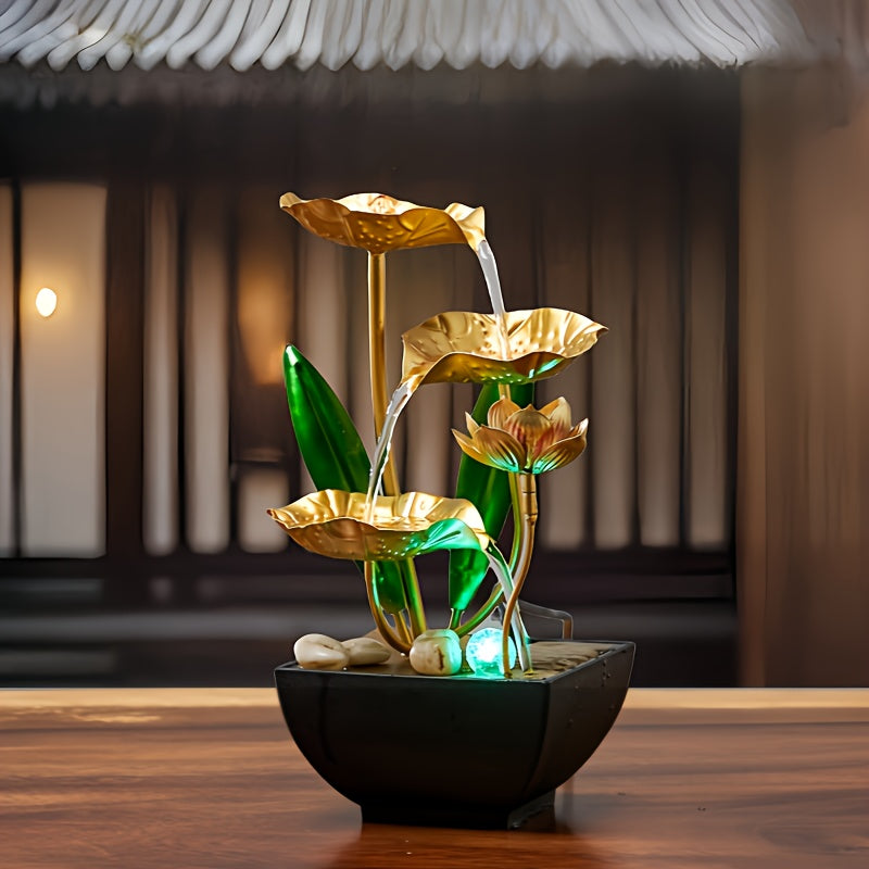 Fontana da Interno Serene Lotus - Atmosfera Rilassante e Illuminazione LED