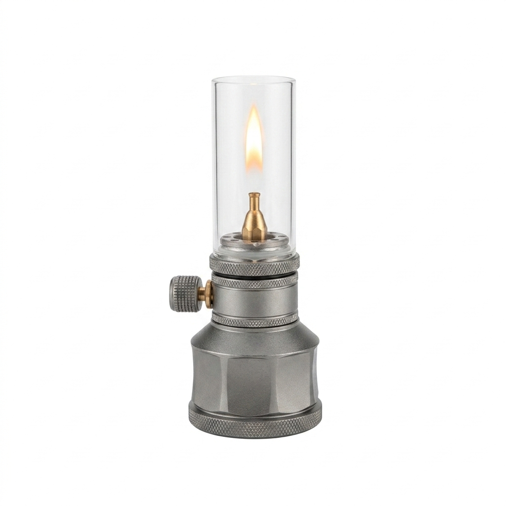 Lampe de Camping Portable en Aluminium - Lueur Chaleureuse et Durable