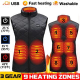 Gilet Chauffant Femme ThermaBelle USB - Veste Chauffante Infrarouge avec Batterie