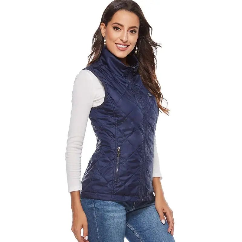 Gilet Chauffant Femme ThermaBelle USB - Veste Chauffante Infrarouge avec Batterie
