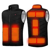 Gilet Chauffant Unisexe Avec Batterie - 9 Zones De Chaleur 55 °C