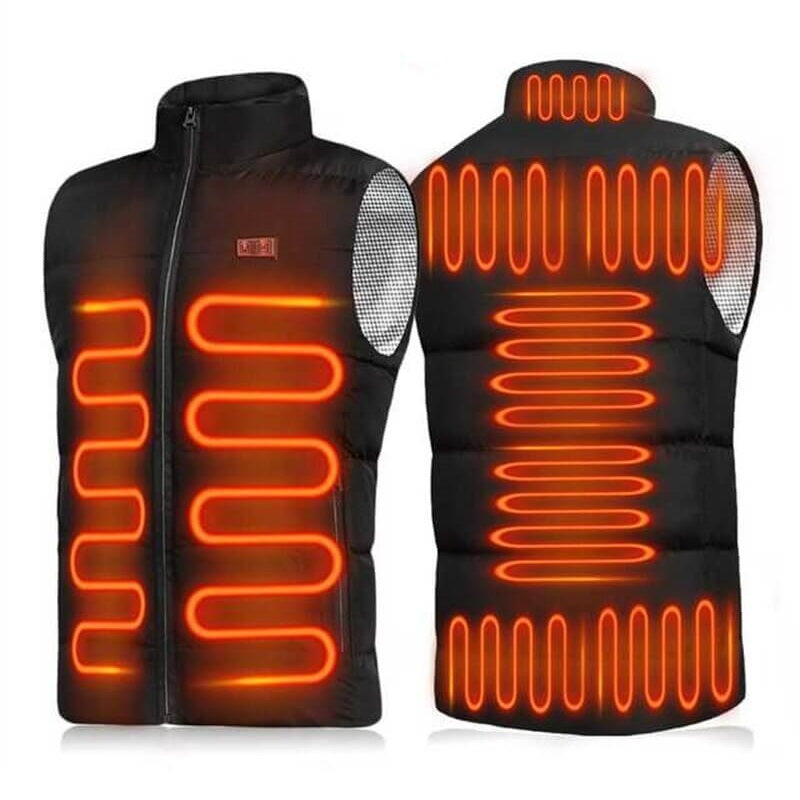Gilet Chauffant Unisexe Avec Batterie - 9 Zones De Chaleur 55 °C