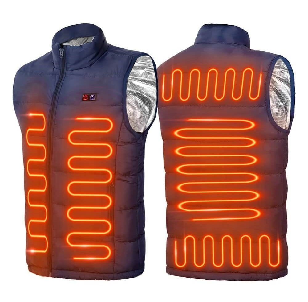Gilet Chauffant Unisexe Avec Batterie - 9 Zones De Chaleur 55 °C
