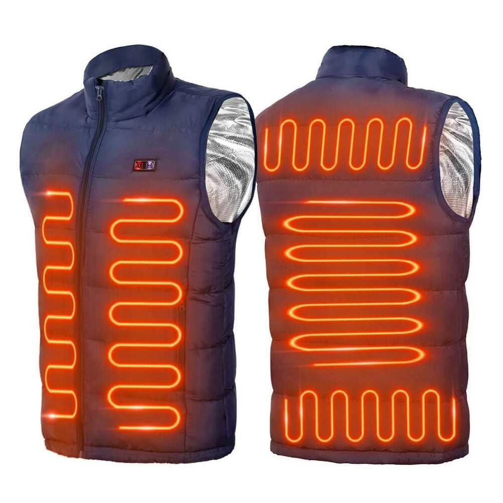 Gilet Chauffant Unisexe Avec Batterie - 9 Zones De Chaleur 55 °C