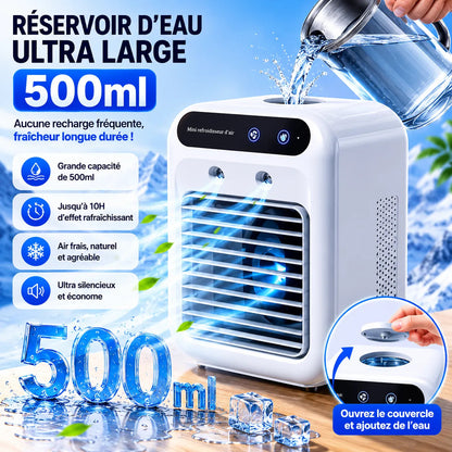 Glacéo - Refroidisseur d'Air Portable 3 en 1 avec Réservoir 500ML